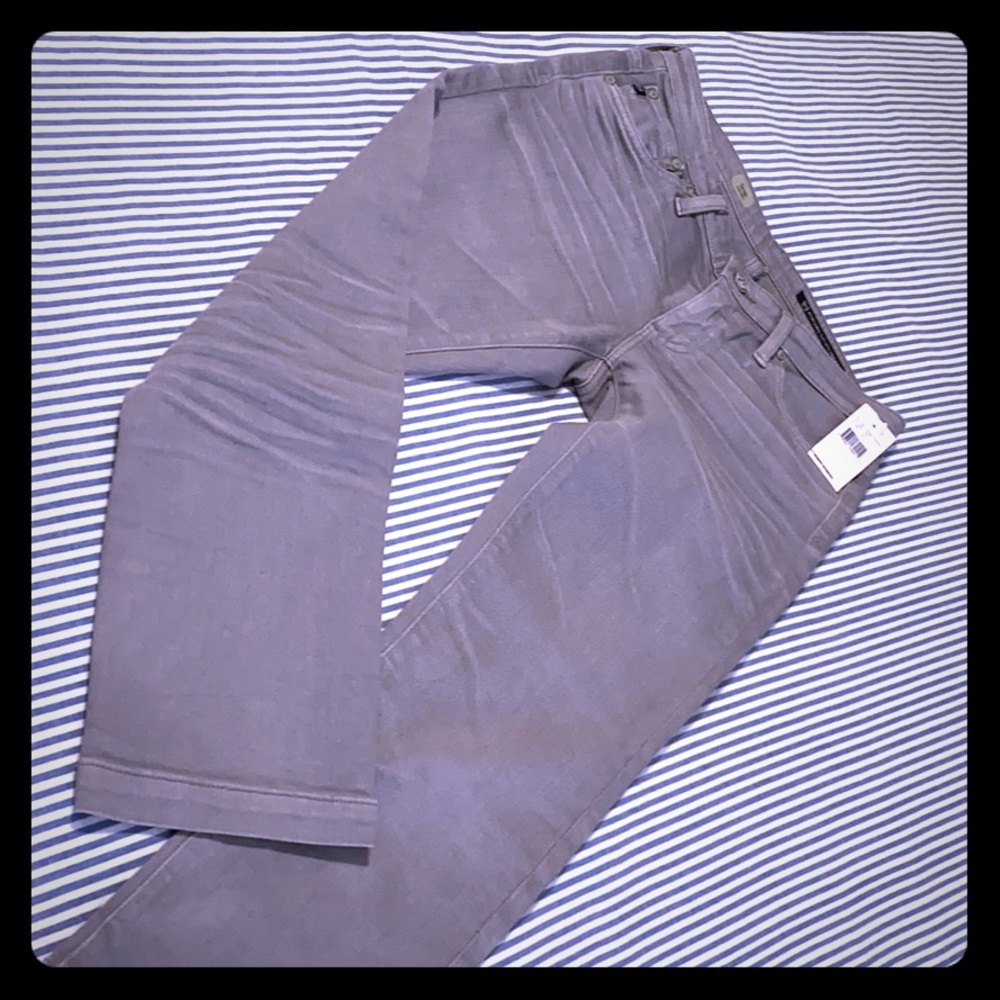 AG cropped gray jeans